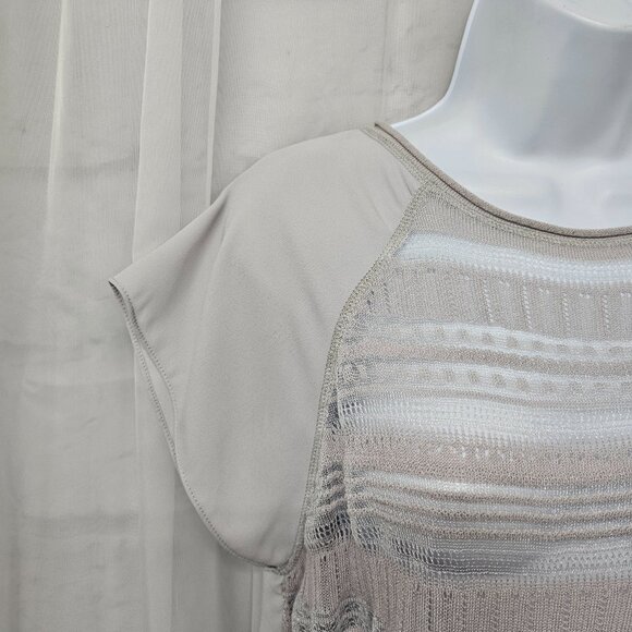 Simply Vera Vera Wang Tee Gray Sheer Mesh Whimsigoth Fairy Twee M - Picture 2 of 11